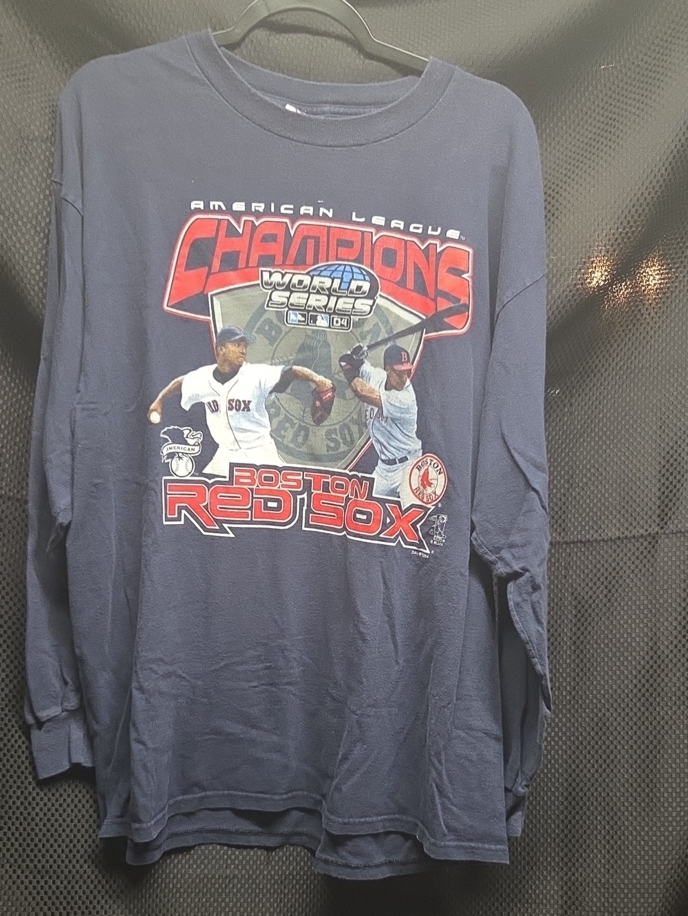 Boston Red Sox Navy Long-Sleeve 2004 World Series Champions Graphic Tee